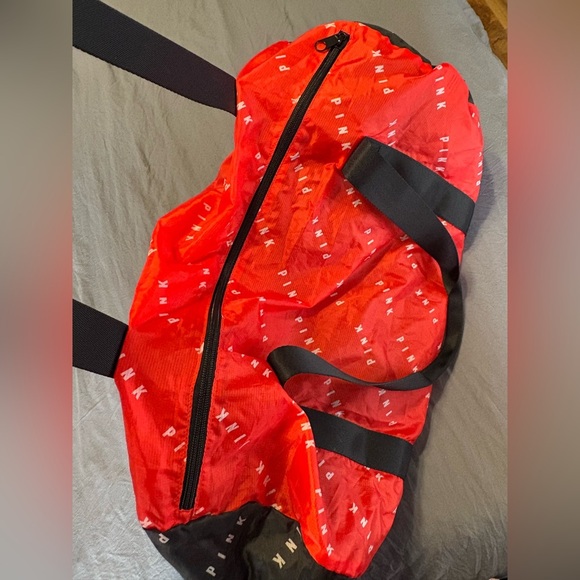 PINK Victoria's Secret Red and Black Travel Bag - Picture 6 of 6